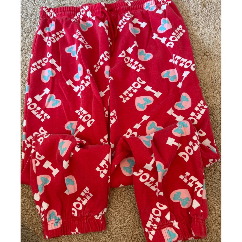 Dolly Parton I Heart Dolly Red Pajama Pants Lounge Joggers Women XXL
